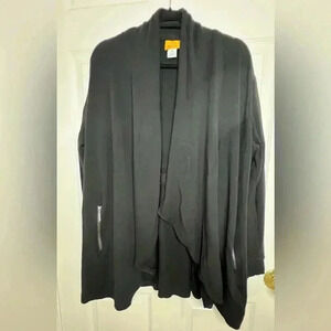 Ruby Rd Black Drape Front Sweater, Size M (12/14)